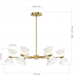 Потолочная люстра на штанге ST Luce SL2004 SL2004.303.12 латунь/прозрачный, белый, латунь G9 LED 12*5W (220V)