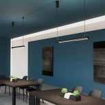 Светильник подвесной диммируемый (сенсор) Novotech Fermo 359307 OVER черный LED 14W 2700/4000/6000K 220V (регулировка яркости, сенсорный выключатель, на тросе)