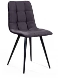 Стул UNO, бархат серый 27 / чёрный конус Top Concept UNO 74648