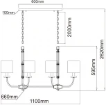 Подвесная люстра Chiaro Палермо 386017108 (220V, на цепи)