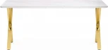 Керамический стол Селена 180 (Селена 3 180х90х77 белый мрамор / золото) Notta арт.572190
