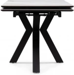 Керамический стол Woodville Бронхольм 140(200)х80х77 белый мрамор / черный 532396