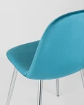 Стул Stool Group Валенсия велюр темно-бирюзовый хромированные ножки УТ000004242