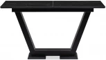 Стол на тумбе Woodville Иматра 140х80х76 черный мрамор / черный кварц 532383