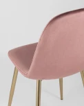 Стул Stool Group Валенсия велюр пыльно-розовый золотые ножки УТ000004430