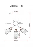 Потолочная люстра на штанге MyFar Linda MR1862-3C (220V)