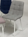 Стул CHILLI UF860-02B серо-голубой, ткань/ белый каркас