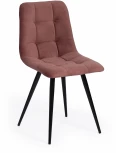 Стул CHILLY (mod. 7095-1) ткань/металл, 45x53х88 см, высота до сиденья 50 коралловый barkhat 15 /черный Tetchair 17240