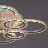 Потолочная люстра светодиодная на штанге с пультом Reluce 09812-3.3-4+4A WH (RGB) (220V)