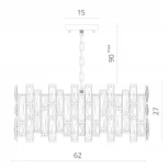 Подвесная люстра Divinare Medea 1684/01 LM-10 (220V, хрусталь, на цепи, круглые)