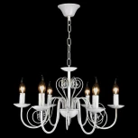 Подвесная люстра Eurosvet Tomas 60018/6 белый с золотом (220V, на цепи, подсвечник, свеча)