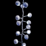 Гирлянда "Снежные Шарики" 2м Белая 24В, 128LED, Провод Белый ПВХ, IP20
