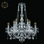 Подвесная люстра с хрустальными подвесками Art Classic 11.21 11.21.6+3.200.h-68.Cr.Sp (220V, на цепи, подсвечник, свеча)