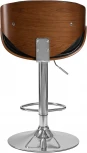 Стул барный DOBRIN KARTER (коричневое дерево, чёрный) 4905-LMZ KARTER, цвет сиденья черный, каркаса коричневое основания хром
