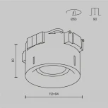 Встраиваемый светильник Maytoni Intro DL110-GU10-W (220V, круглые)