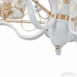 Подвесная люстра Arte Milano Florentia-3097 303097/8 Wh/Gd (220V, на цепи)