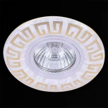 Встраиваемый точечный светильник Reluce 09504-9.0-001MN MR16+LED3W WH/GD (220V, круглые)