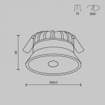 Встраиваемый светильник Maytoni Okno DL055-8W3K-SEN-W (LED, 220V, датчик движения, круглые, IP44)