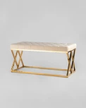Банкетка Stool Group ИНСИГНИЯ велюр бежевый сталь золото УТ000001877