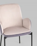 Стул Дивора велюр светло-розовый с пыльно-сиреневой спинкой Stool Group УТ000035489
