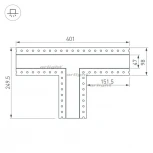 Тройник SL-LINIA45-FANTOM (Металл) 030107 Arlight