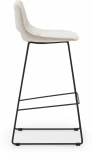 Zahara Барный стул бежевый с черными стальными ножками 76 см La Forma (ex Julia Grup) арт.148498