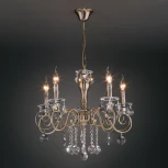 Подвесная люстра Eurosvet Ravenna 10104/5 античная бронза/прозрачный хрусталь Strotskis