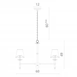 Подвесная люстра Divinare Candela 1162/01 LM-5