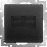 Розетка двойная Ethernet RJ-45 (черный матовый) Werkel W1182208 (a051616)