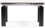 Керамический стол Woodville Давос 140х80х78 белый мрамор / черный кварц 532379
