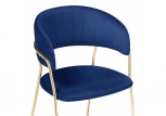 Стул Woodville на металлокаркасе Kamelia dark blue / gold 15320