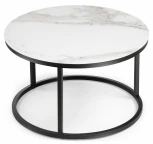 Комплект столиков Woodville Плумерия белый мрамор / черный 500007