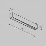 Трековый светильник ременной Downlight Maytoni Points Parity TR128B-12W3K-M-W 3000K 12Вт белый (48V)