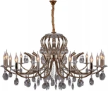 Подвесная люстра ILLUMICO IL2326-16POR-39 GD (220V, хрусталь, на цепи, подсвечник, свеча)