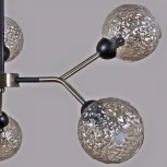 Потолочная люстра на штанге ILLUMICO IL0268-6PSQ-79 BK AB (220V)