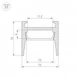 Профиль MIC-H-COMFY-2000 ANOD BLACK (Алюминий) 029847 Arlight