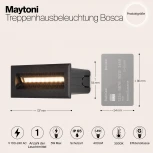 Подсветка для лестниц и ступеней встраиваемая Maytoni Bosca O045SL-L5B3K (LED, 220V, IP65)