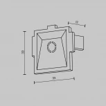 Комплект заглушек к встраиваемому шинопроводу Radity 2шт Maytoni Accessories for tracks Radity TRA084EC-12B