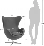 Кресло Bradex Home EGG STYLE CHAIR латте, искусственная замша (RF 0692)