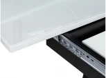 Стеклянный стол Woodville Регна белый / черный 504219