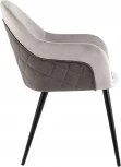 Стул Stool Group Новел велюр светло-серый с темно-серой спинкой УТ000035946