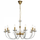 Подвесная люстра Stilfort Glass 1050/03/10P (220V, хрусталь, на цепи, свеча)