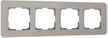 Рамка на 4 поста Elite (дымчатый, стекло) Werkel W0042417 (a057877)