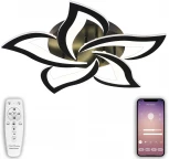 Потолочная люстра Natali Kovaltseva INNOVATION STYLE 83002 BLACK (регулировка яркости, LED, 220V, пульт управления, цветы)