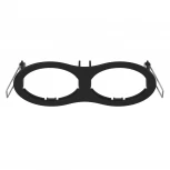 Рамка для двух встраиваемых светильников Lightstar Intero, овал, черный