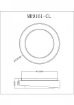 Потолочный светодиодный светильник круглый MyFar Rhea MR9161-CL (регулировка яркости, 220V, пульт управления, круглые)