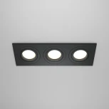 Встраиваемый светильник Atom GU10 3x50Вт Maytoni Technical DL024-2-03B (220V)