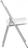 Складной стул Stool Group Джонни экокожа белый каркас металлик УТ000035363