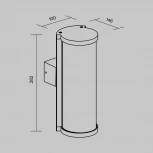 Настенный уличный светильник Maytoni Conf O451WL-01GF (220V, круглые, IP54)