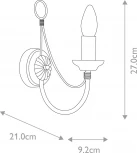 Бра Elstead CB1-BLACK (220V, подсвечник, свеча)